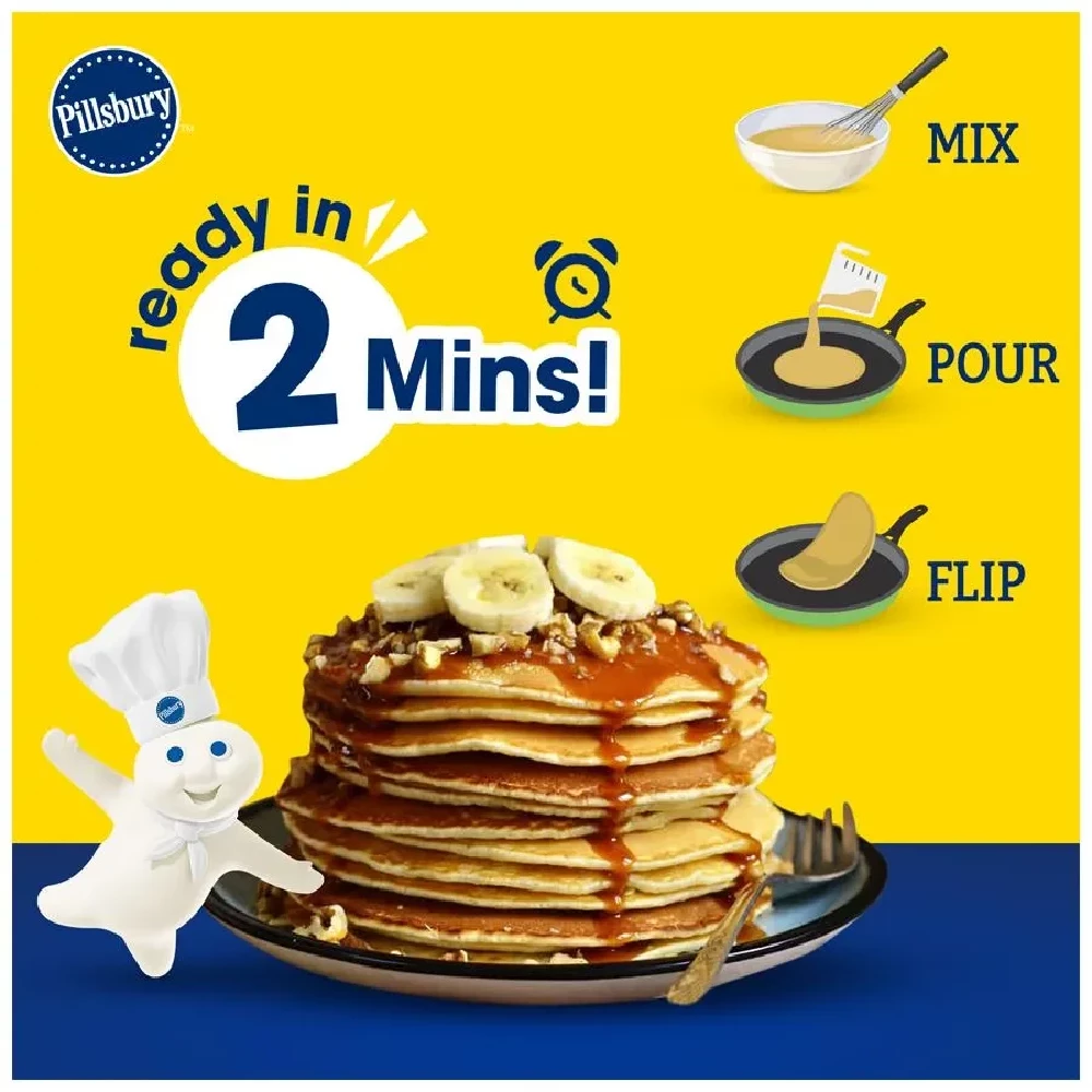 Pillsbury Pancake Mix - Butterscotch Flavour, Makes Soft & Fluffy Pancakes, 80 g-7.webp